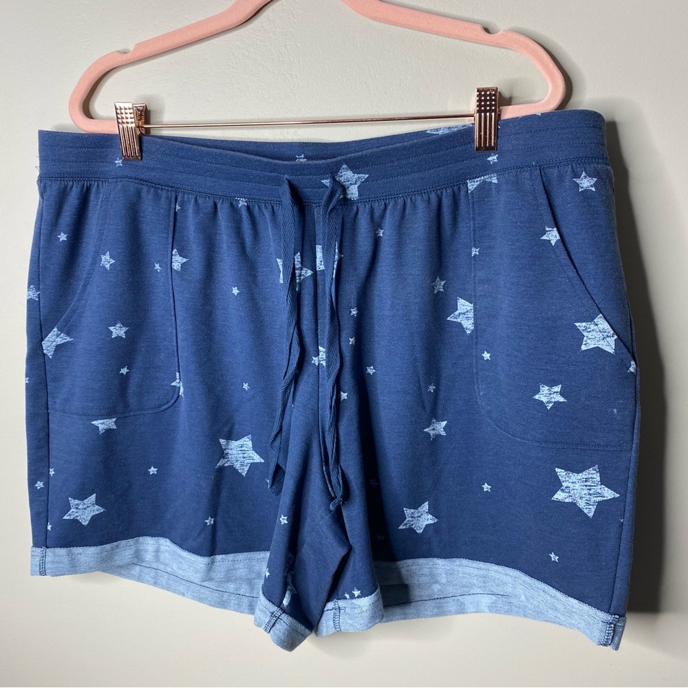 Sonoma Sleep Shorts XXL Blue With Star Pattern Drawstring